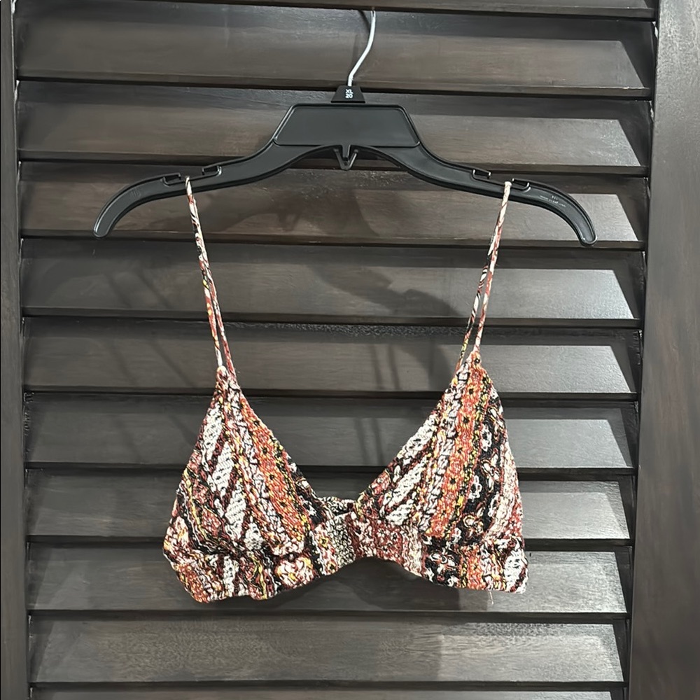 Indah Multicolor Patterned Crop/Bikini Top
